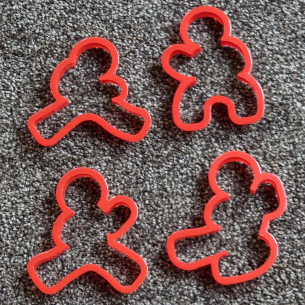 Set of 4 Red Plastic Ninja Men Taekwondo Cookie Bread Cutters